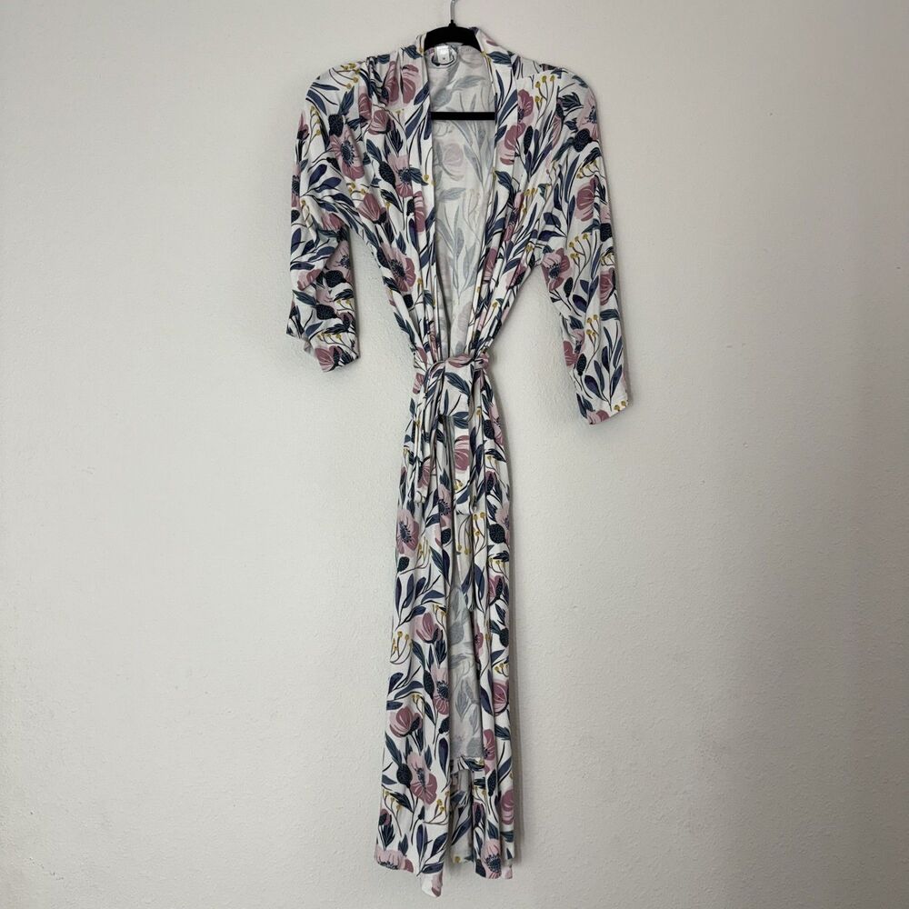 Milkmaid Goods Flower Print Robe Nursing Maternity Soft Hospital Medium 8-10